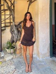 ARENDA MINI DRESS CHOCOLATE