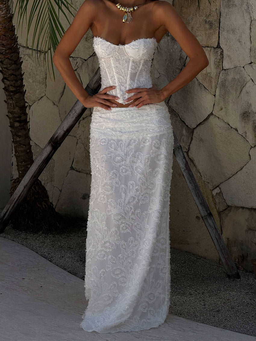 CATHERINE CORSET TOP IVORY