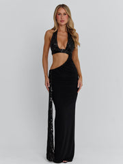 GIULSY MAXI DRESS BLACK