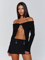 COLBY LONG SLEEVE TOP BLACK