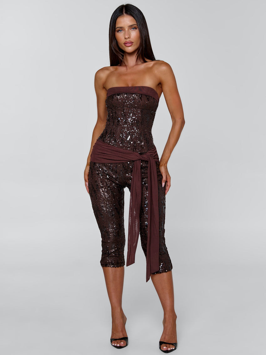 MARIELLA JUMPSUIT CHOCOLATE