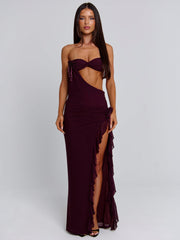 MILAN MAXI DRESS DEEP MAUVE