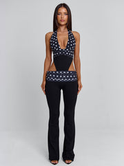 VIRELLE JUMPSUIT BLACK POLKA DOT